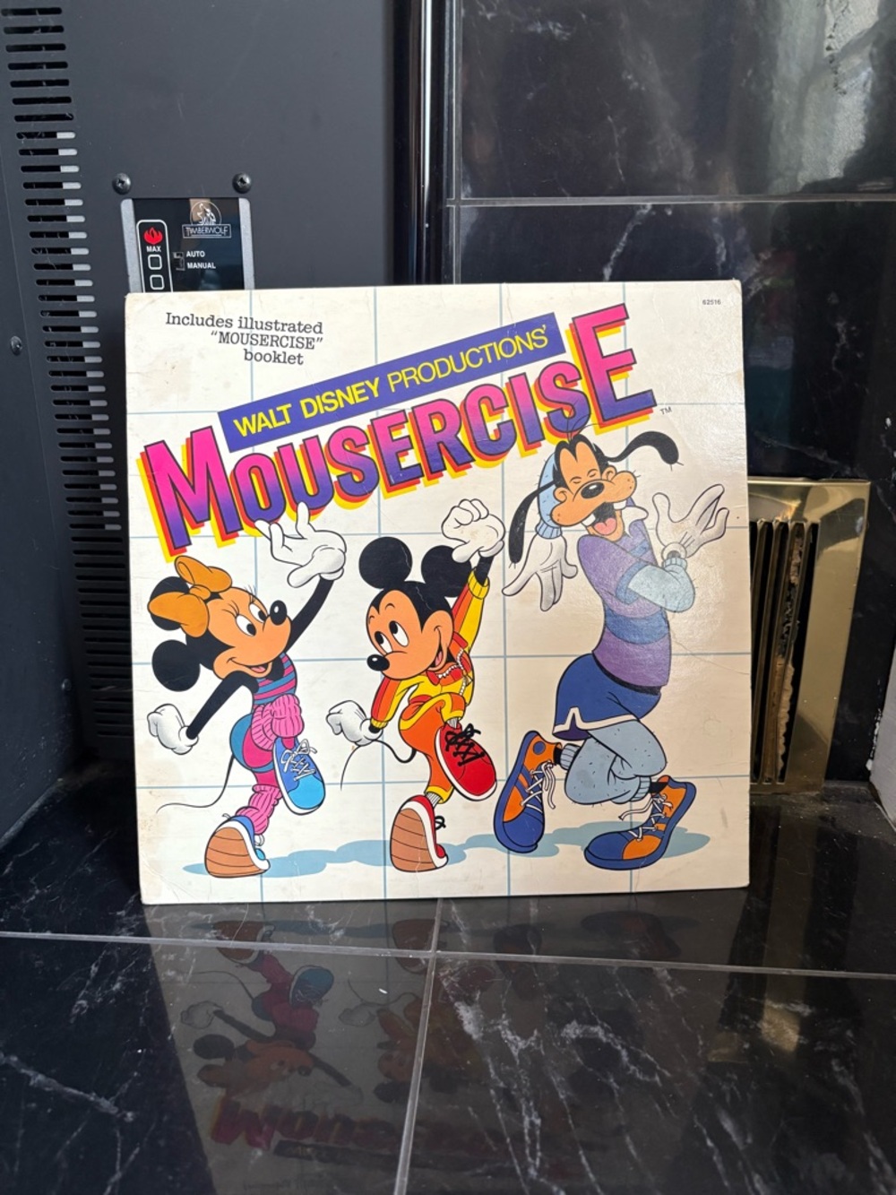 Vintage Disney Mousercise Vinyl Record w/ Booklet Mickey Mouse Disneyland 1981